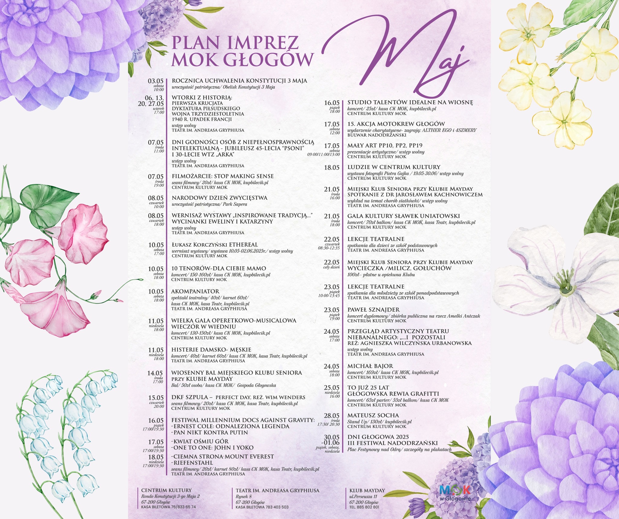 Ilustracja wprowadzenia: Maj 2025 w głogowskiej kulturze