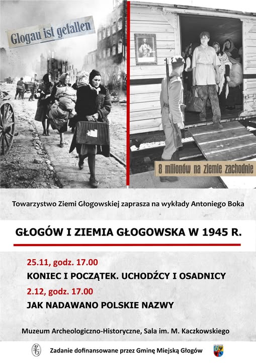 Ilustracja wprowadzenia: Głogów i ziemia głogowska w 1945 r. - wykłady z okazji 80 rocznicy powrotu Ziem Zachodnich i Północnych do Polski